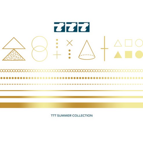 인스턴트타투 TTT 타투, 모던라인 골드, 1개