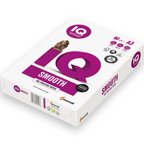 몬디 IQ SMOOTH ColorLok 높은평활 정밀평탄 복사용지 90g, A3, 500개