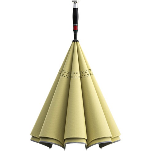 리버폭스 차량용 거꾸로 장우산 우산꽂이 + 우산 세트, 1개, 머스타드그린