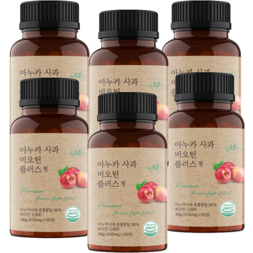 네이처발란스 아누카 사과 비오틴 플러스 정 36g, 6개