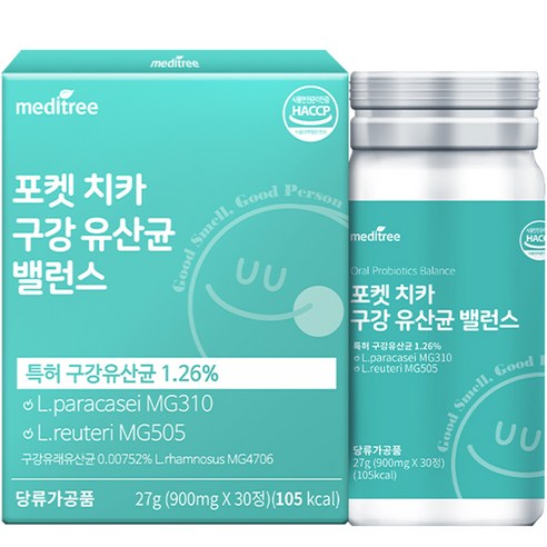클리너리 오라밸런스 덴탈케어 120정 (4개팩) 구강유산균 11 메디트리 포켓 치카 구강 유산균 밸런스 27g, 30정, 1개