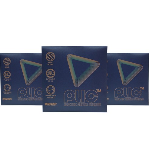 PLIC 일렉기타줄, E0942ST, 블루, 3개
