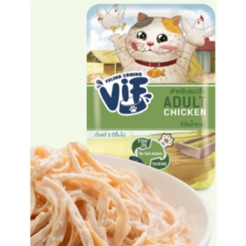 VIF 고양이 어덜트 파우치 간식: 까다로운 고양이를 위한 맛있는 간식