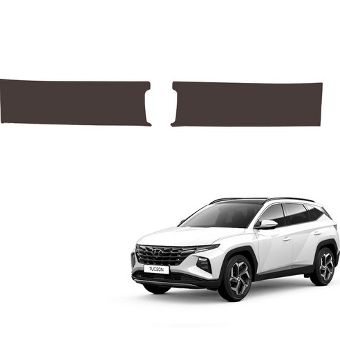 메이튼 투싼 NX4 가솔린 앤 디젤 순정 컬러 가죽 트렁크스텝 스크래치 커버, 현대 투싼 NX4, 초코 브라운