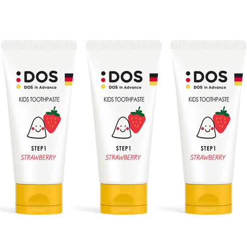 도스인어드밴스 무불소치약 스트로베리향, 60ml, 3개