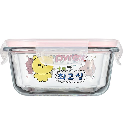 파이렉스 최고심 4면 정사각 밀폐용기 520ml, 1개, 단품
