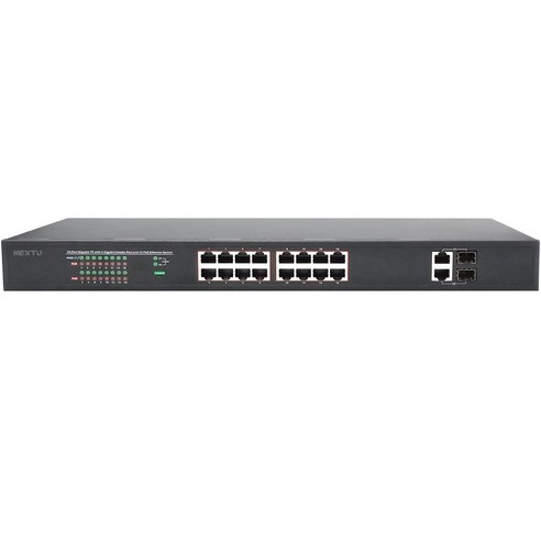 넥스트유 16포트 GbE 기가 PoE + Gbe 2TP / 2SFP 콤보 스위치 250W, NEXT-POE3120TP-SFP, 1개