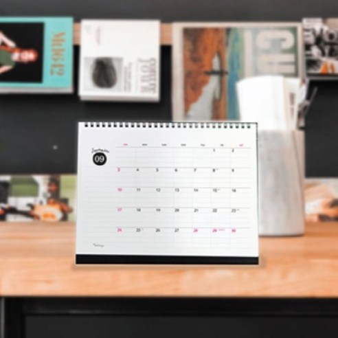 아이씨엘디자인 Desk Scheduler Calendar 2024, 로켓배송, 201개 평가, 5/5 평점, 올해 달력, 블랙계열, 260mm x 200mm x 폭 80mm, 대한민국 제조, 아이씨엘 제조자
