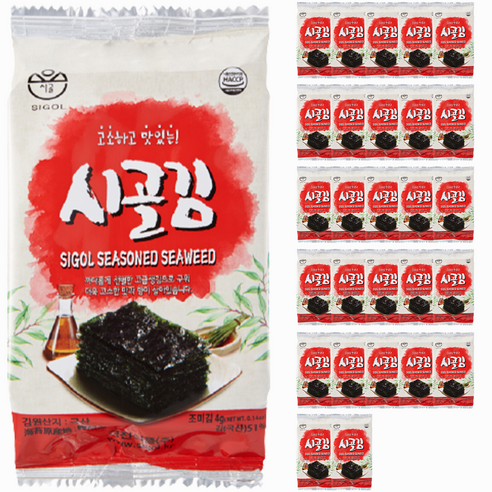 시골 도시락김, 27개, 4g