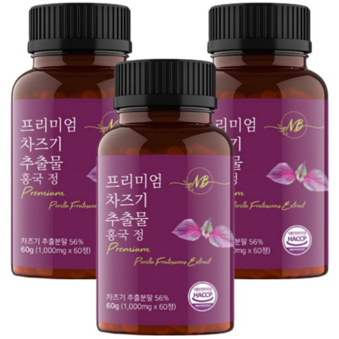 네이처발란스 프리미엄 차즈기 추출물 홍국 정 60g, 60정, 3개