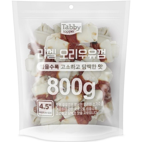 테비토퍼 강아지 리첼 우유껌 6.35cm 800g, 오리, 1개