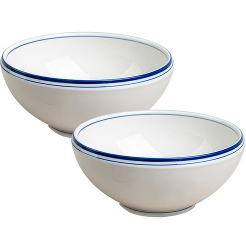 시라쿠스 메이플 면기 18.5cm, 2개, 라인블루