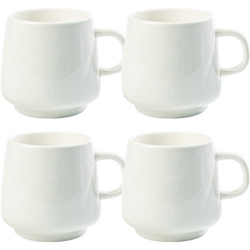 시라쿠스 메이플 머그컵 300ml, 4개, 화이트