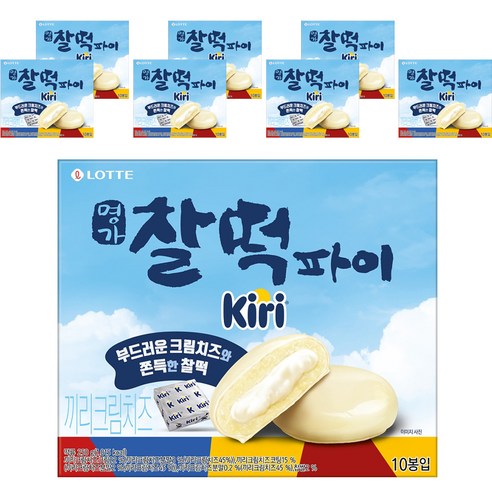 롯데제과 찰떡파이 끼리 크림치즈, 250g, 8개