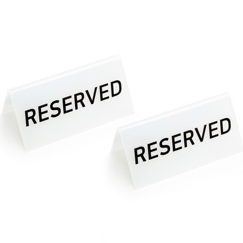 아이폰15 예약  디자인스튜디오투명 아크릴 RESERVED 예약석 표시판, 투명