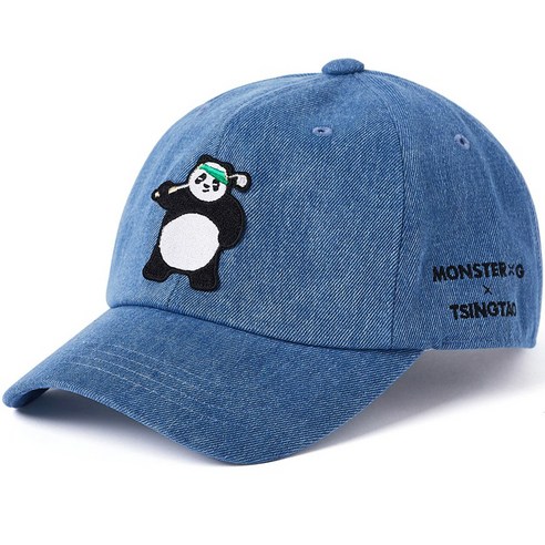 몬스터지 골프 & 데일리 몬스터지 X 칭따오 캐릭터 따오 콜라보 볼캡 MXTC22DB-140, 데님, 1개