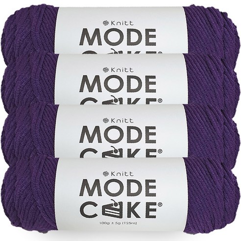 니뜨 모드케이크 뜨개실 100g, 20 퍼플, 4개