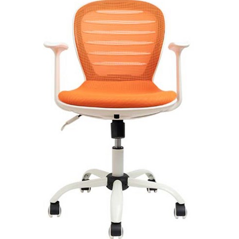 포블리스 콩체어 학생 공부 의자, 화이트 + 오렌지