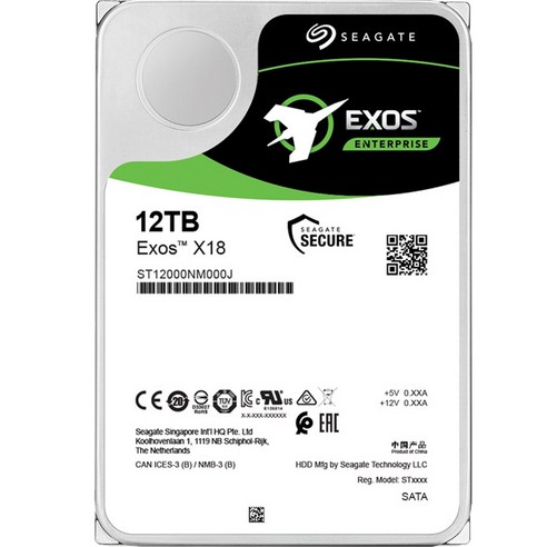 씨게이트외장하드 씨게이트 Exos X18 HDD, 12TB, ST12000NM000J