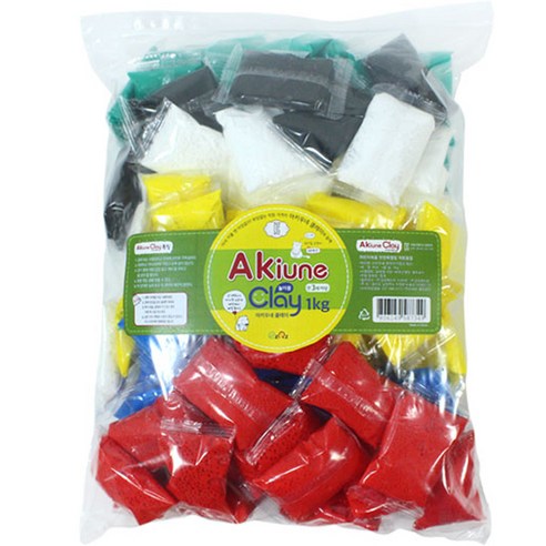 EzRz 유아용 창의력 미술교육 찰흙놀이 아키우네클레이 100p, 혼합, 1kg