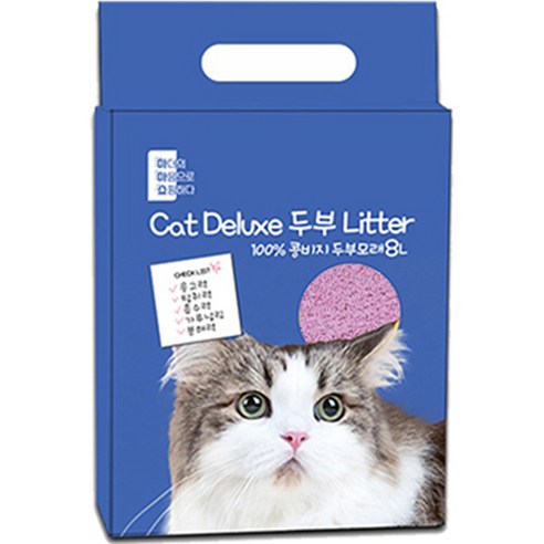 마마쇼 디럭스 가는입자 두부모래 3kg, 8L, 1개, 복숭아향