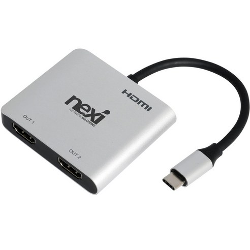 넥시 USB3.1 Type-C TO HDMI DUAL 컨버터, NX-U31HD-DUAL, 1개