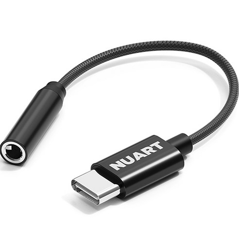 누아트 고해상도 C타입 3.5mm 이어폰 변환 젠더, 12.3cm, 실버, 1개