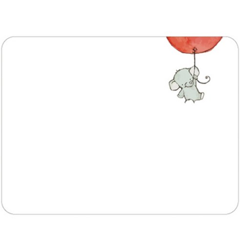 리치덕 그림 디자인 코끼리 풍선 자석메모보드, 혼합색상