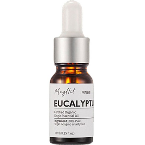 메이플릿 유칼립투스 유기농 비건 아로마 에센셜오일 퓨어등급 100% 천연 싱글오일 10ml, 0.01l, 1개