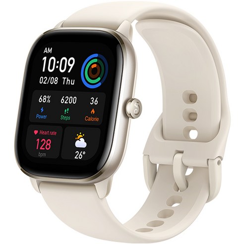 어메이즈핏 스마트워치 GTS 4 Mini, 문라이트화이트, 41.8mm, GPS + 블루투스