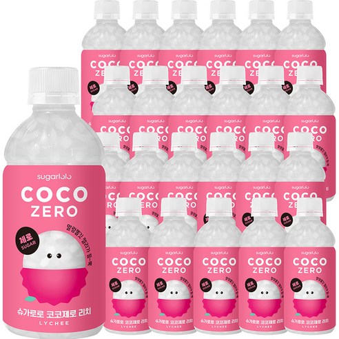 슈가로로 코코제로 리치, 340ml, 24개
