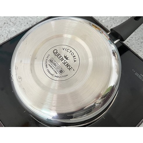 퀸센스 인덕션 3-4인용 스텐 손잡이 라면 편수 냄비