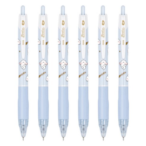 자바펜 쭈바프렌즈 N 제트라인 빵글이 0.38mm, 블루, 6개