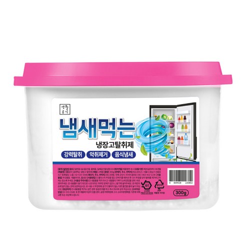 생활공식 냄새먹는 냉장고 탈취제, 300g, 5개