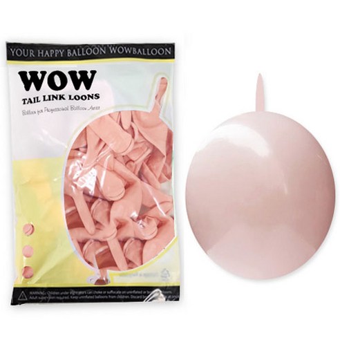 와우파티코리아 와우링커룬 마카롱 풍선 15cm 50p, 피치, 3개