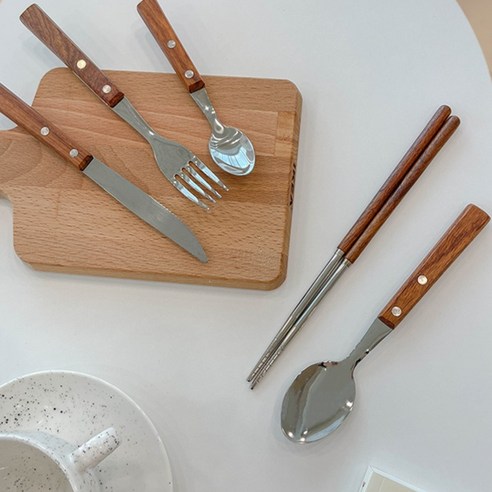 따뜻한 감성으로 식탁을 물들이다, 우드 커트러리 한식 2종 세트