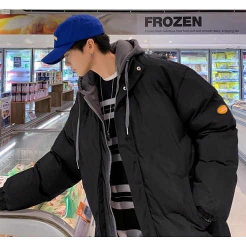 스타빈 남성용 레이어드 후드 루즈 패딩점퍼는 겨울철에 입기에 최적화된 제품
