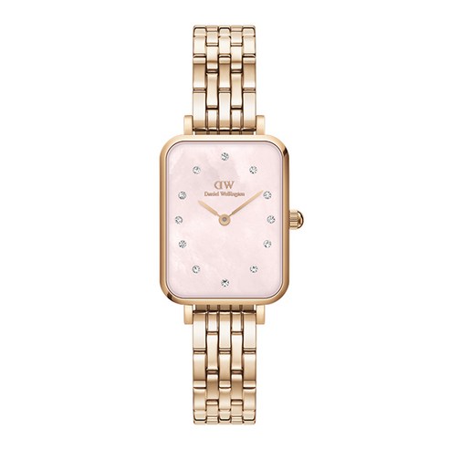 다니엘웰링턴 여성용 QUADRO LUMINE 5 LINK MELROSE 시계 20 x 26 mm