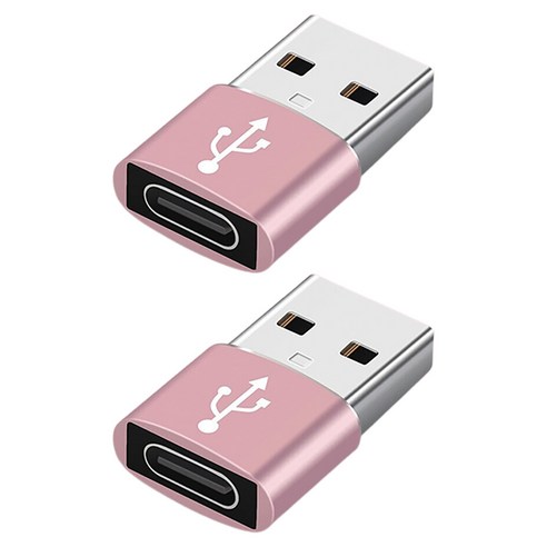 잇곰 스마트 IG USB A타입-C타입 고속 변환 젠더, 2cm, 핑크, 2개