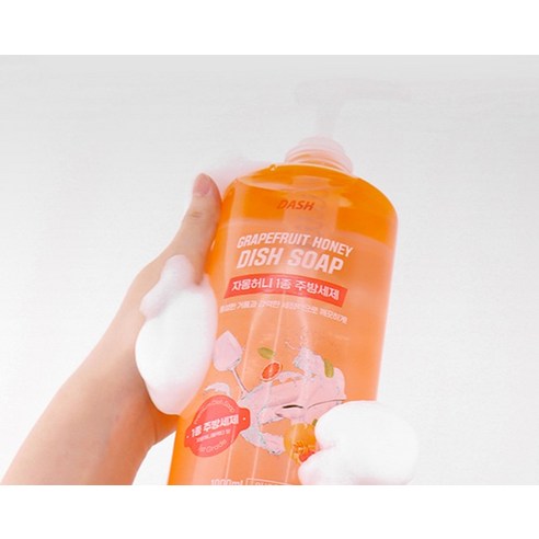 DASH 자몽허니 1종 주방세제, 1L, 2개