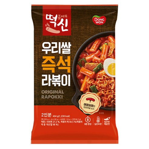 떡볶이의신 우리쌀 즉석 라볶이, 404g, 1개