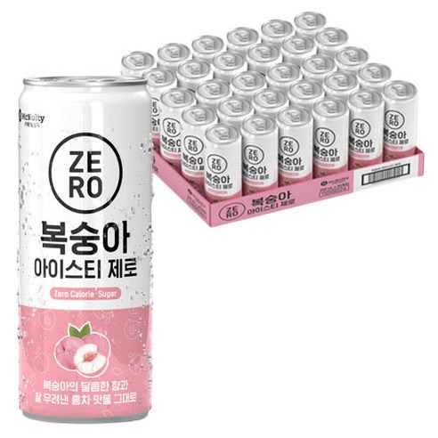 맥널티커피 복숭아 아이스티 제로 RTD, 30개, 240ml