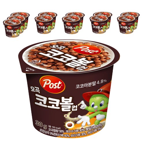 포스트 오곡 코코볼 컵, 12개, 30g