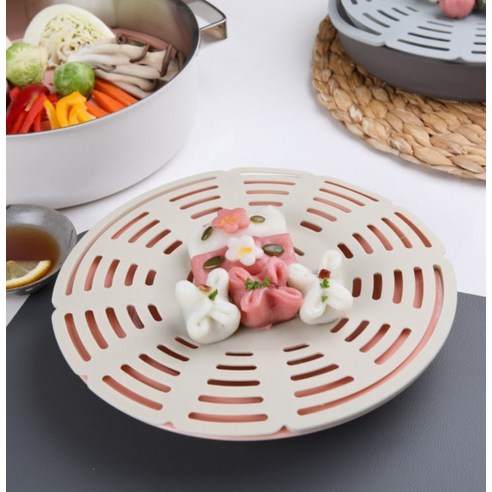 식사 준비가 더욱 편리해지는 내열 실리콘 찜기
