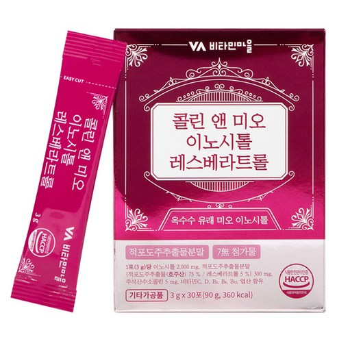 비타민마을 콜린 앤 미오 이노시톨 레스베라트롤 30p, 90g, 1개