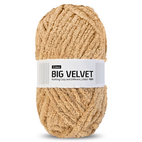 빅벨벳 뜨개실 100g, 505 피넛크림, 1개