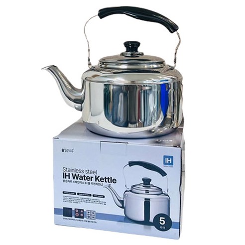 지앤디맑은하루 스텐 IH 인덕션 물주전자, 5L, 혼합색상, 1개