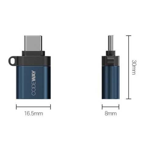 USB A형 포트를 C형 포트로 간편하게 변환하는 코드웨이 USB 3.0 A형-C형 OTG 변환 젠더