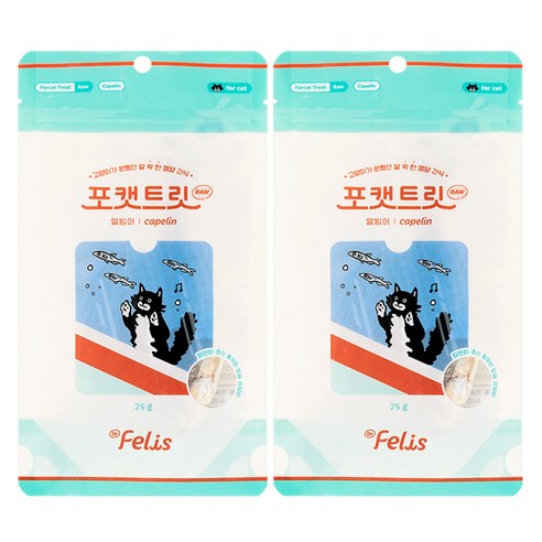 닥터펠리스 고양이 미야옹철 간식 포캣트릿 로우, 열빙어, 25g, 2개 고양이 간식 닥터펠리스 고양이 미야옹철 간식 포캣트릿 로우, 열빙어, 25g, 2개 고양이 간식