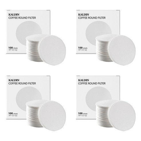 칼딘 모카포트 여과지 더치커피기구 올 라운드 포터필터 53mm, 100개입, 4개
